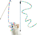 2 Pcs Interactive Cat Rainbow Wand Toys, Cat Teaser Wand and String Toy by Unknown