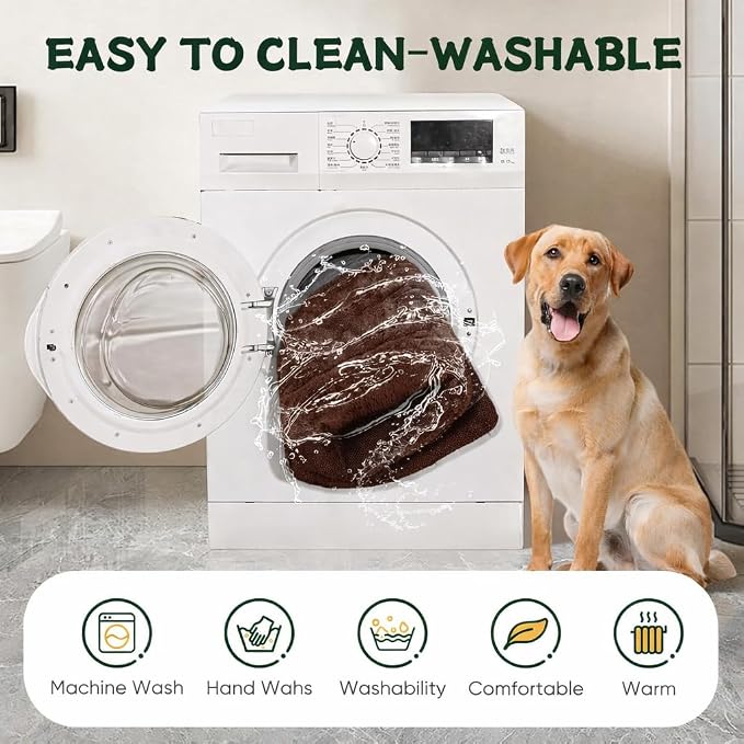 Dog Crate Pad 24 Inch, Washable Plush Crate Mat - Image 6