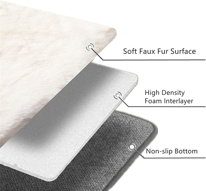 SHENGOCASE Pet Bed Cushion Pad, Faux Fur Dog Cat Pillow, Crate Mat, 20 inches - Image 5