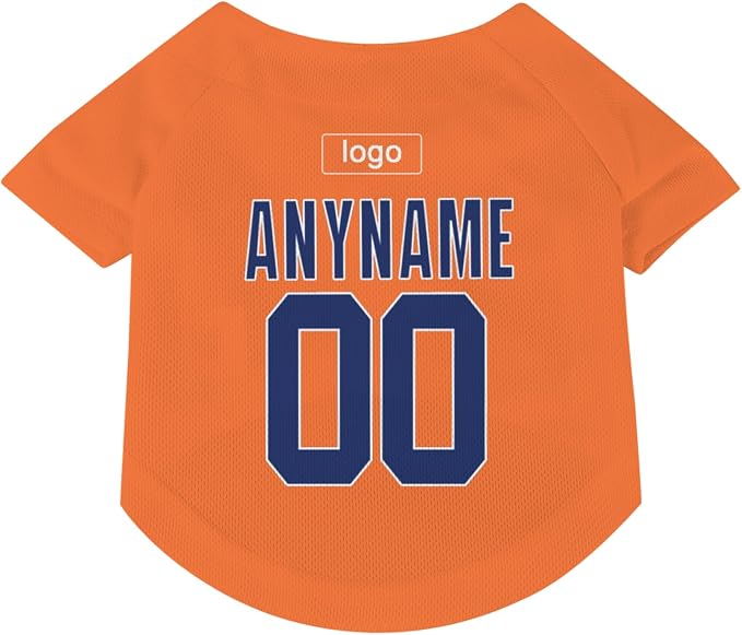 Custom Pet Dog Baseball Jersey Personalized Dog&Cat Jersey Printed Text Logo - Image 2