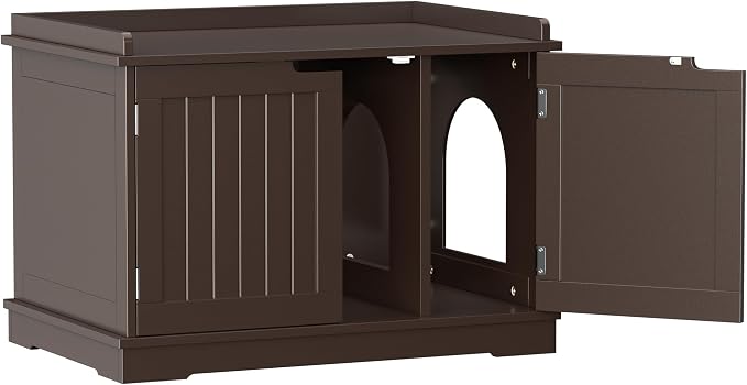 ZENY Cat Litter Box Enclosure Furniture Hidden, Wooden Cabinet - Image 8