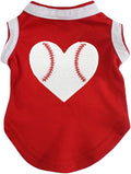 Petitebella Baseball Heart Puppy Dog Shirt by Petitebella