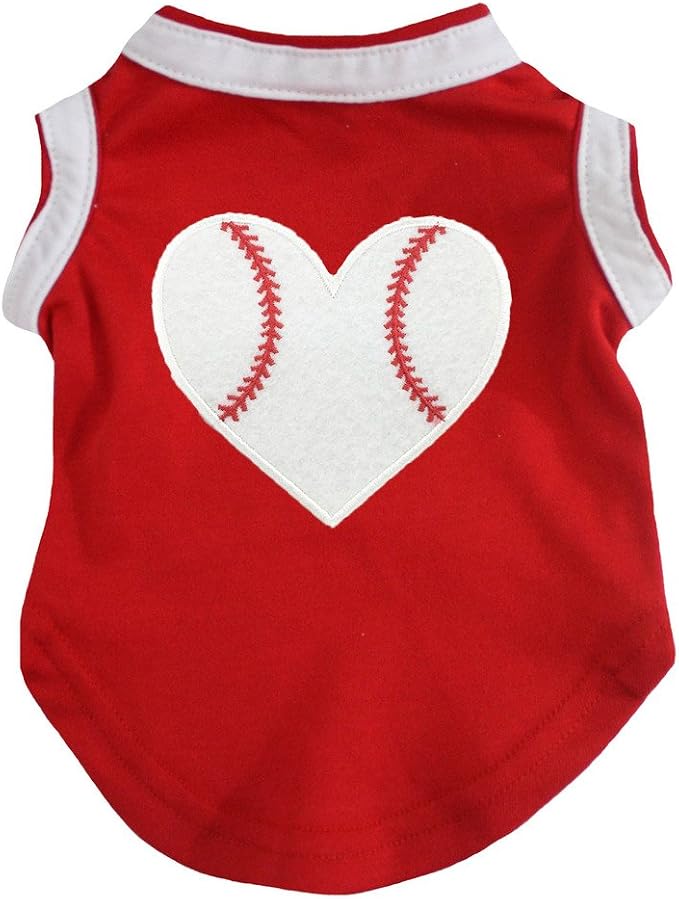 Petitebella Baseball Heart Puppy Dog Shirt by Petitebella