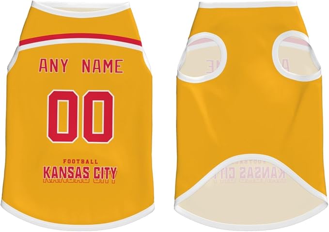 Kansas Custom Dog Clothes Pet Jersey Dog Jersey Various Sizes Customized Any - Image 4