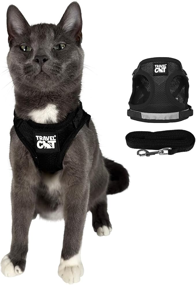 Travel Cat Harness and Leash Set by TheFatCat