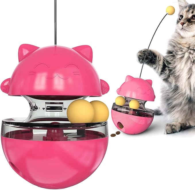 Cat Toy for Indoor Cats Wobble KittenTreat Dispensing Ball Food Dispenser - Image 2