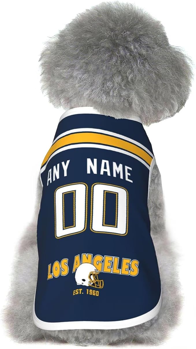 Los Angeles Dog Clothes Jersey Pet Jersey Customized Any Name & Number S-5XL - Image 2