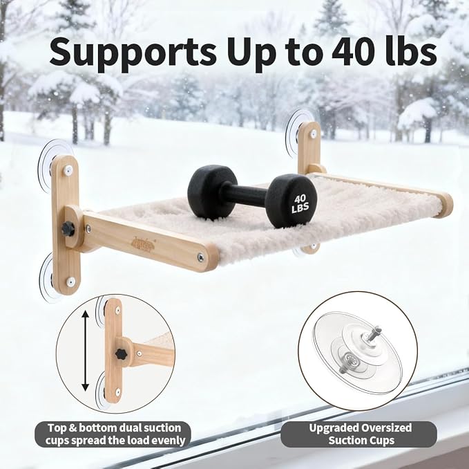 LuLu's World Cat Window Perch for Large Cats Inside - Image 4