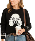 Custom Dog Knit Sweater for Women Personalized Pet Paw Print Pullover Dog Mom by GrewearFashion
