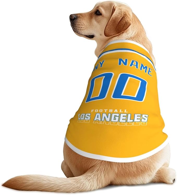 Los Angeles Custom Pet Jersey Dog Clothes Jersey Various Sizes Customized Any - Image 2