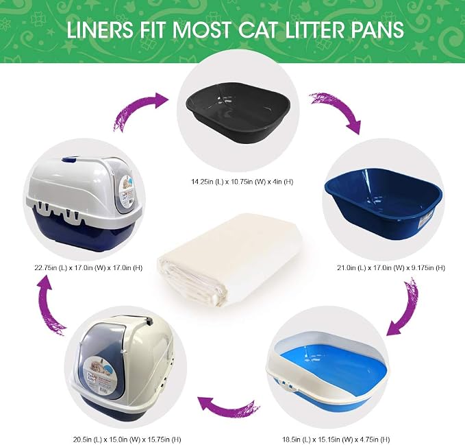 10 Count Fresh Kitty Durable Litter Box Liners, Easy Clean Up Elastic Jumbo - Image 3