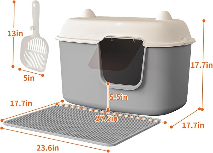 Oneluck Extra Large Cat Litter Box, 27.5inches Jumbo Litter Box - Image 2