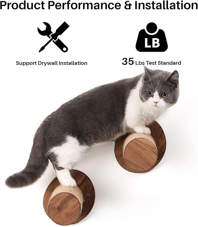 FUKUMARU Cat Wall Furniture, 11.8 Inch Cats Shelves - Image 3