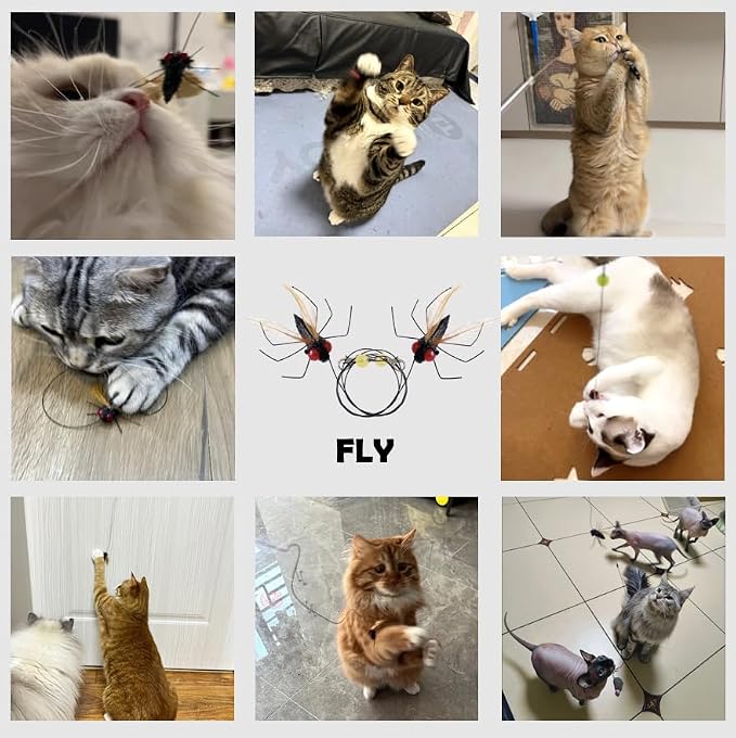 Cat Insect Feather Toys Replacement - Image 8