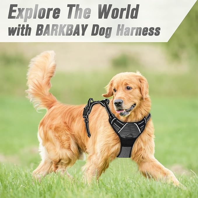 BARKBAY No Pull Dog Harness Front Clip Heavy Duty Reflective Easy Control Handle - Image 8