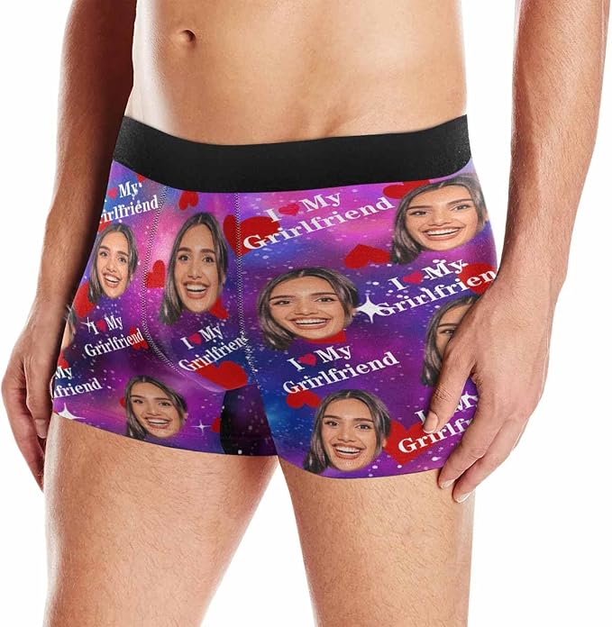 M YESCUSTOM Custom Faces Funny Short Briefs Gift - Image 3