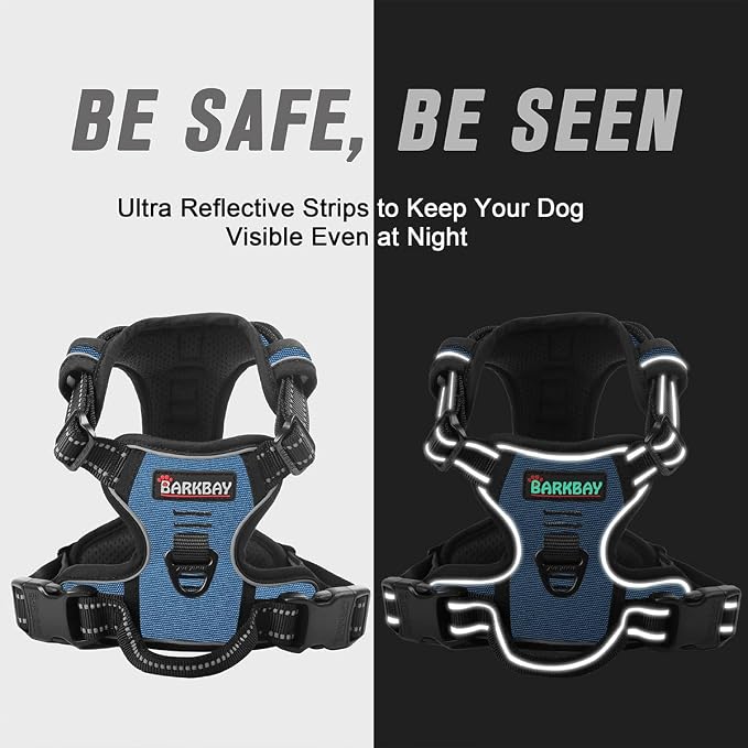 BARKBAY No Pull Dog Harness Front Clip Heavy Duty Reflective Easy Control Handle - Image 5