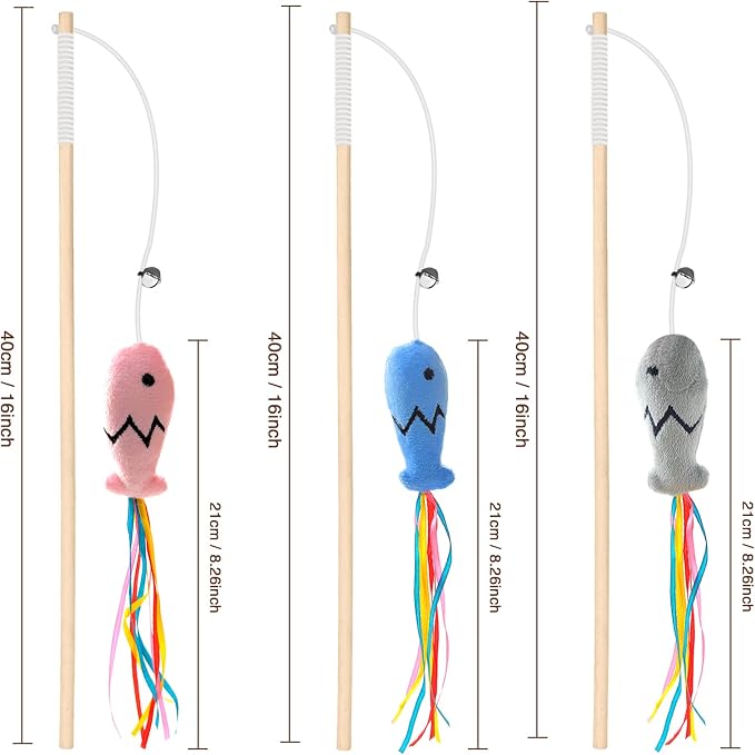 Fashion&cool Cat Wand Toy, Interactive Elastic String Stick Pole - Image 4