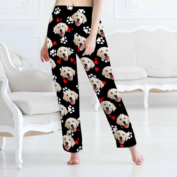 Custom Pajama Pants Women Personalized Face Pajamas Bottom Couple Pajama Pants - Image 5
