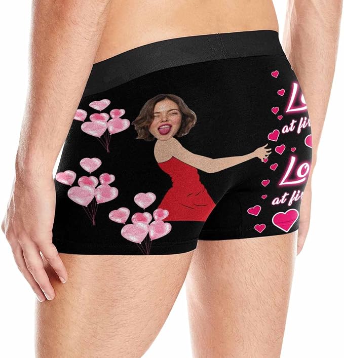 M YESCUSTOM Custom Faces Funny Short Briefs Gift - Image 4