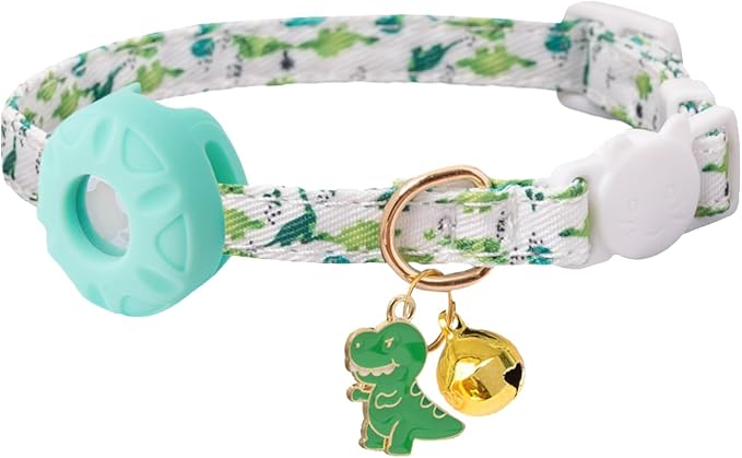 Breakaway Cat Collar with Airtag Holder, Kitten Collar with Apple Air Tag by Bencacawinstyle