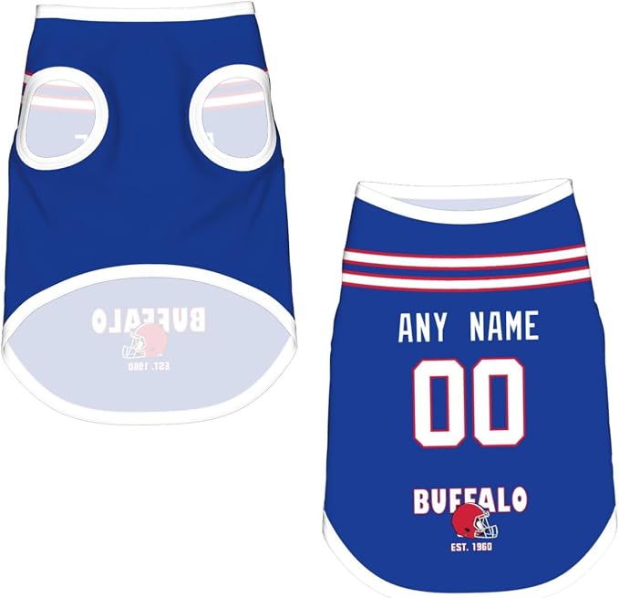 Buffalo Dog Clothes Jersey Pet Jersey Customized Any Name & Number S-5XL - Image 4