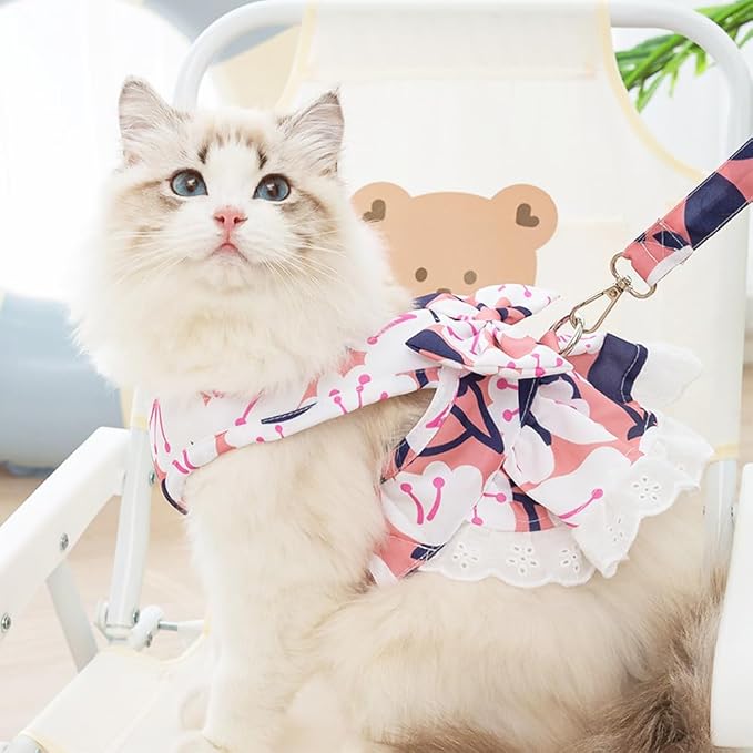 Daisy Floral Dog Harness and Leash Set - Image 5