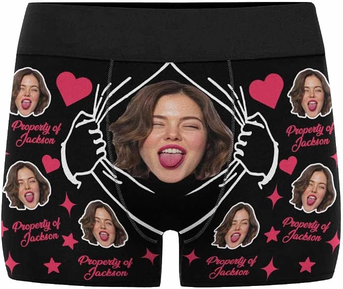 M YESCUSTOM Custom Faces Funny Short Briefs Gift - Image 5
