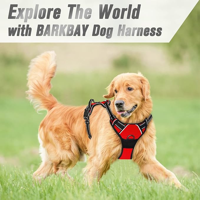 BARKBAY No Pull Dog Harness Front Clip Heavy Duty Reflective Easy Control Handle - Image 8