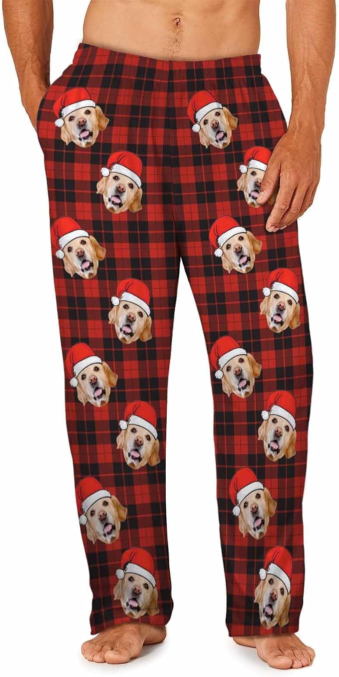MyPupSocks Custom Pajama Pants for Pet Lover, Personalized Photo Face Printed - Image 2