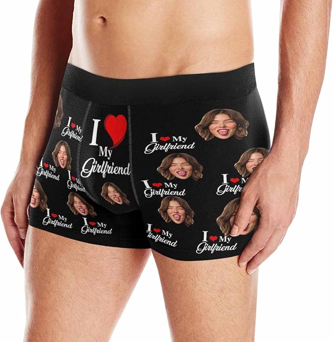 M YESCUSTOM Custom Faces Funny Short Briefs Gift - Image 2