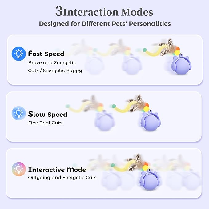 ORSDA Cat Toys for Indoor Cats, New Intelligent Voice Timing Touch Control Cats - Image 6