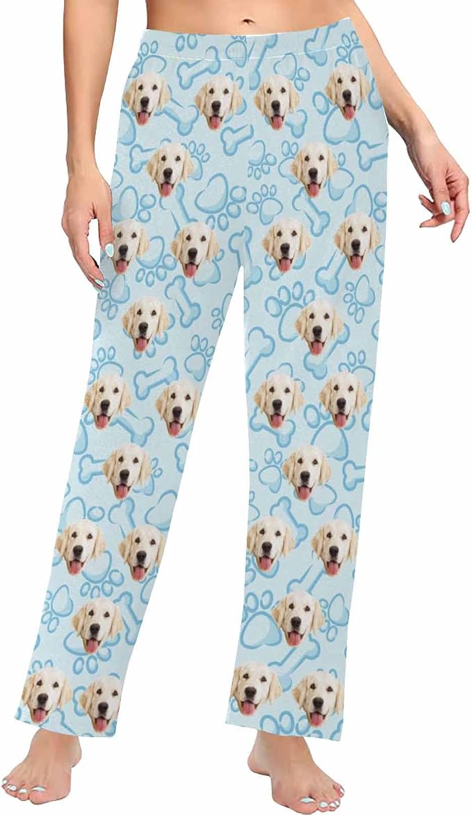 Custom Face Pajamas Pants Personalized Nightwear Bottoms by MyPupSocks