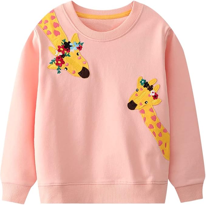 RETSUGO Toddler Baby Girls Sweatshirts Casual Pullover Crewneck Winter Long by RETSUGO
