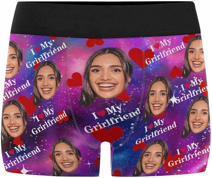 M YESCUSTOM Custom Faces Funny Short Briefs Gift - Image 2