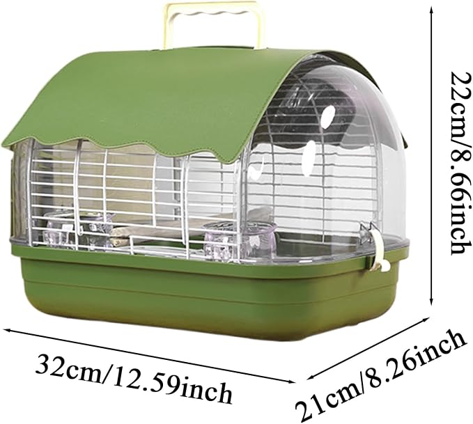Small Bird Cage, Transparent Bird Travel Carrier, Full View Cockatiel Cage - Image 6