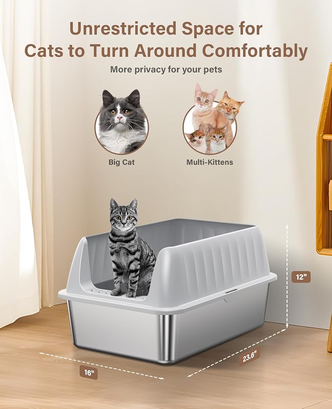 Stainless Steel Cat Litter Box XL - Image 2
