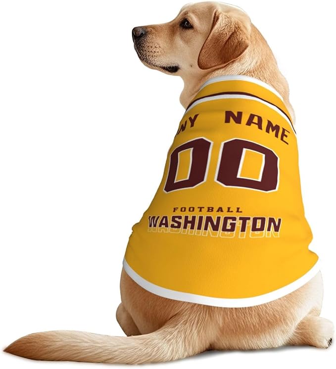 Wash1ngt0n Custom Pet Jersey Dog Clothes Jersey Various Sizes Customized Any - Image 2