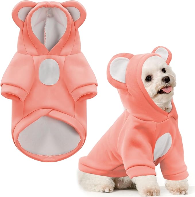 Small Dog Hoodie Soft Warm Fleece Fall Winter Dog Clothes Cute Puppy Sweaters by HRTTSY