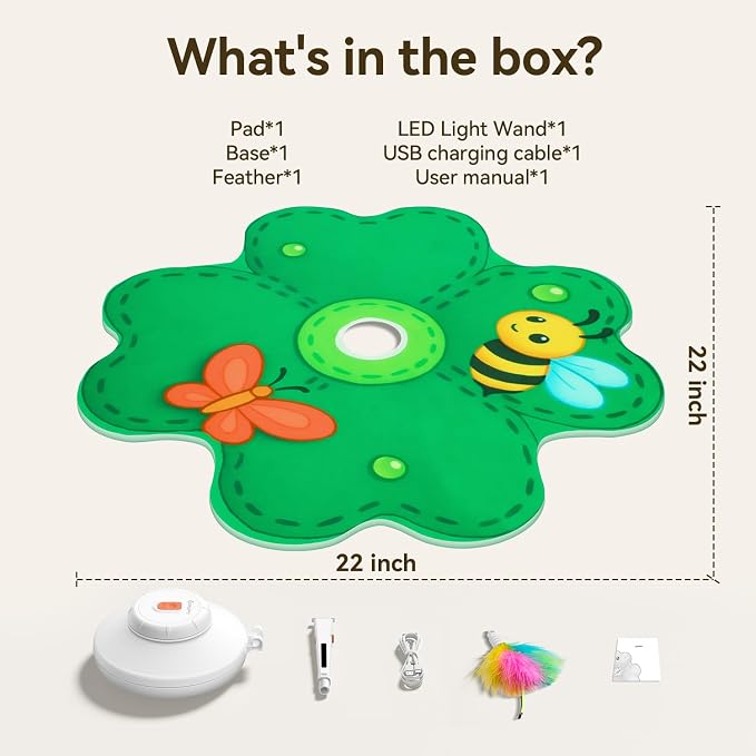 FEELNEEDY Rechargeable Cat Toys, 2 in 1 Hide and Seek Game Interactive Cat Toy - Image 8