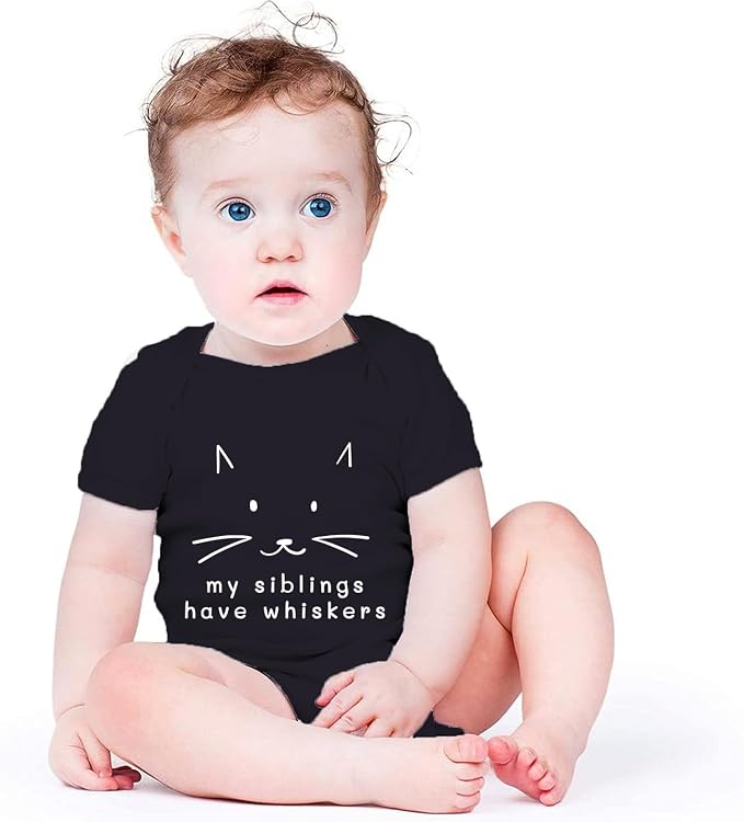 My Siblings Have Paws Bodysuit Baby Paws Romper Cat Whiskers Bodysuit Cute Baby - Image 2