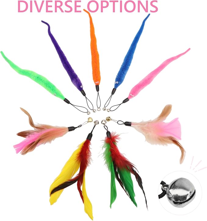 Hypeety Cat Toys for Indoor Cats Interactive Retractable Fishing Pole Wand - Image 6