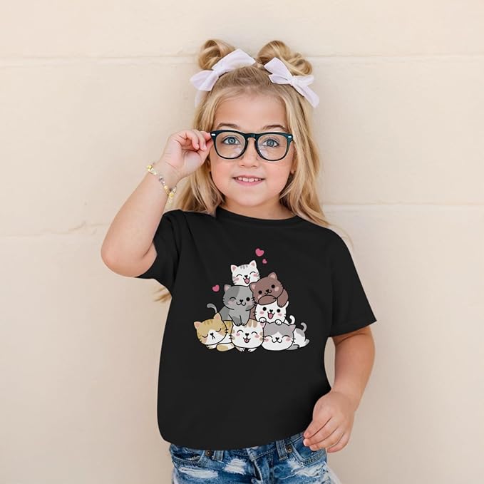 KEEVICI Cute Cartoon Cat Shirts - Image 4