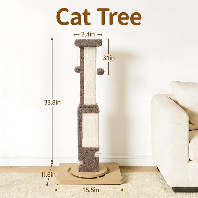 Tall Cat Scratching Post for Large Cats Kittens, Shields Furniture from - Image 2