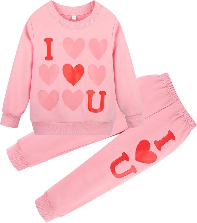 Little Girls Unicorn Outfits 2 Piece Kids Ruffle Sleeve Sweatshirt + Leggings by zarmfly