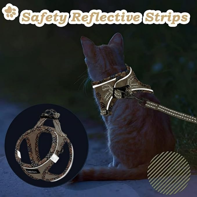 Cat Harness and Leash Set for Walking, Escape Proof Adjustable Soft Mesh Kitten - Image 7