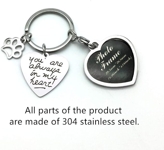Pet Dog Remembrance Memorial Photo Frame Keychain Gifts, Pet Sympathy Present - Image 2