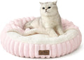 Cat Bed with Hooded Blanket, Round Fluffy Anti-Anxiety Pet Bed by COZYKISS