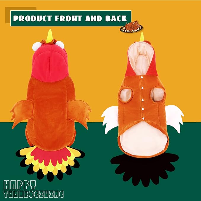 BWOGUE Turkey Dog Costume Thanksgiving Apparel Pet Costume - Image 2