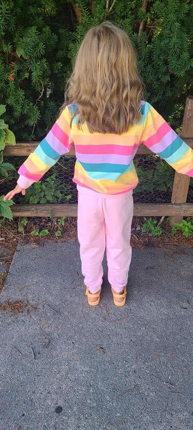 Little Girls Unicorn Outfits 2 Piece Kids Ruffle Sleeve Sweatshirt + Leggings - Image 5